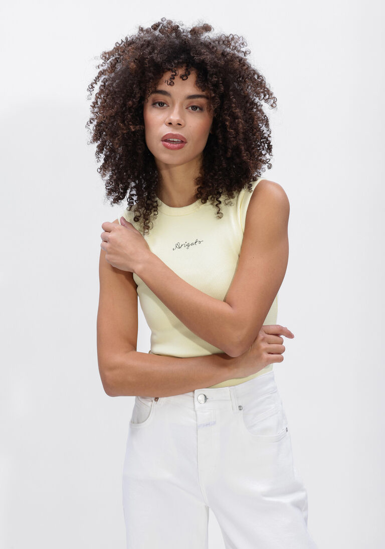 gele axel arigato top scoop ribbed tank