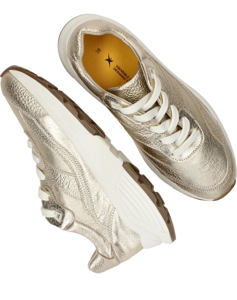 Xsensible Liberty Stretchwalker Sneakers Goud Dames