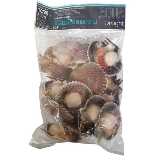 Aqua Delight Halve Sint-Jakobsschelpen 10/20 800g