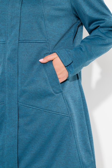 HYPRAR Softshelljacke, wasserabweisend, 2-Wege-Reißverschluss Kapuze