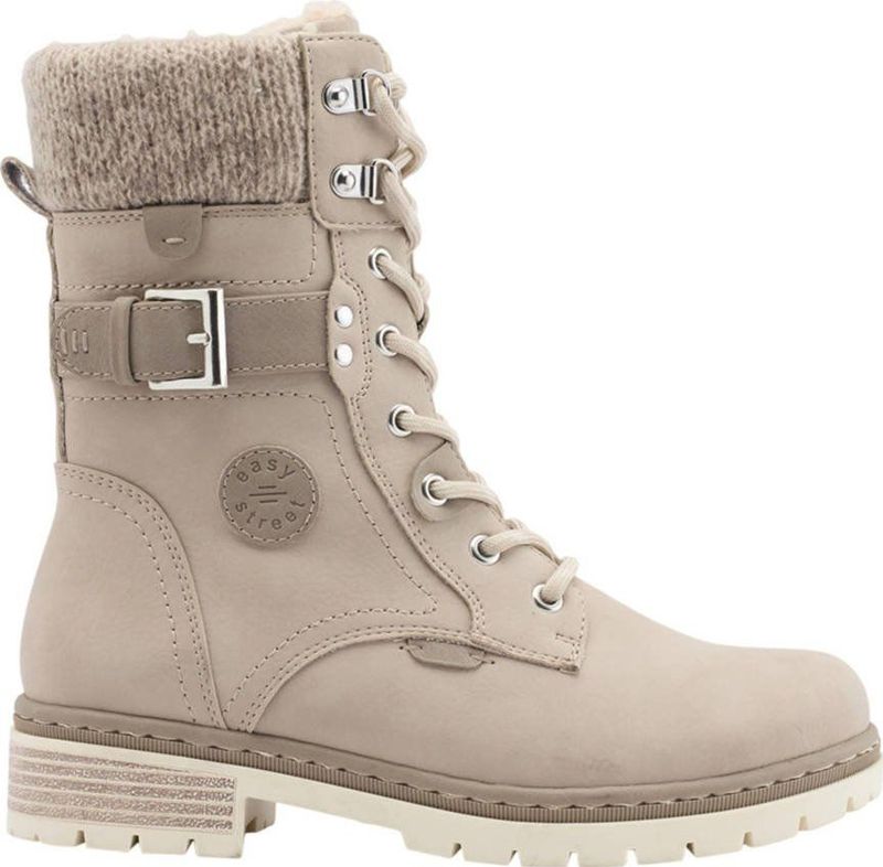 Easy Street - Veterboots - Beige - Imitatieleer - 4,4 cm Zoolhoogte