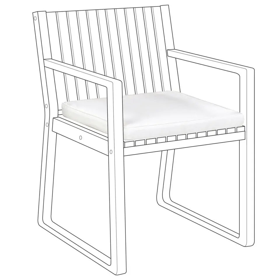 SASSARI - Tuinkussen - Wit - 46 x 46 cm - Polyester