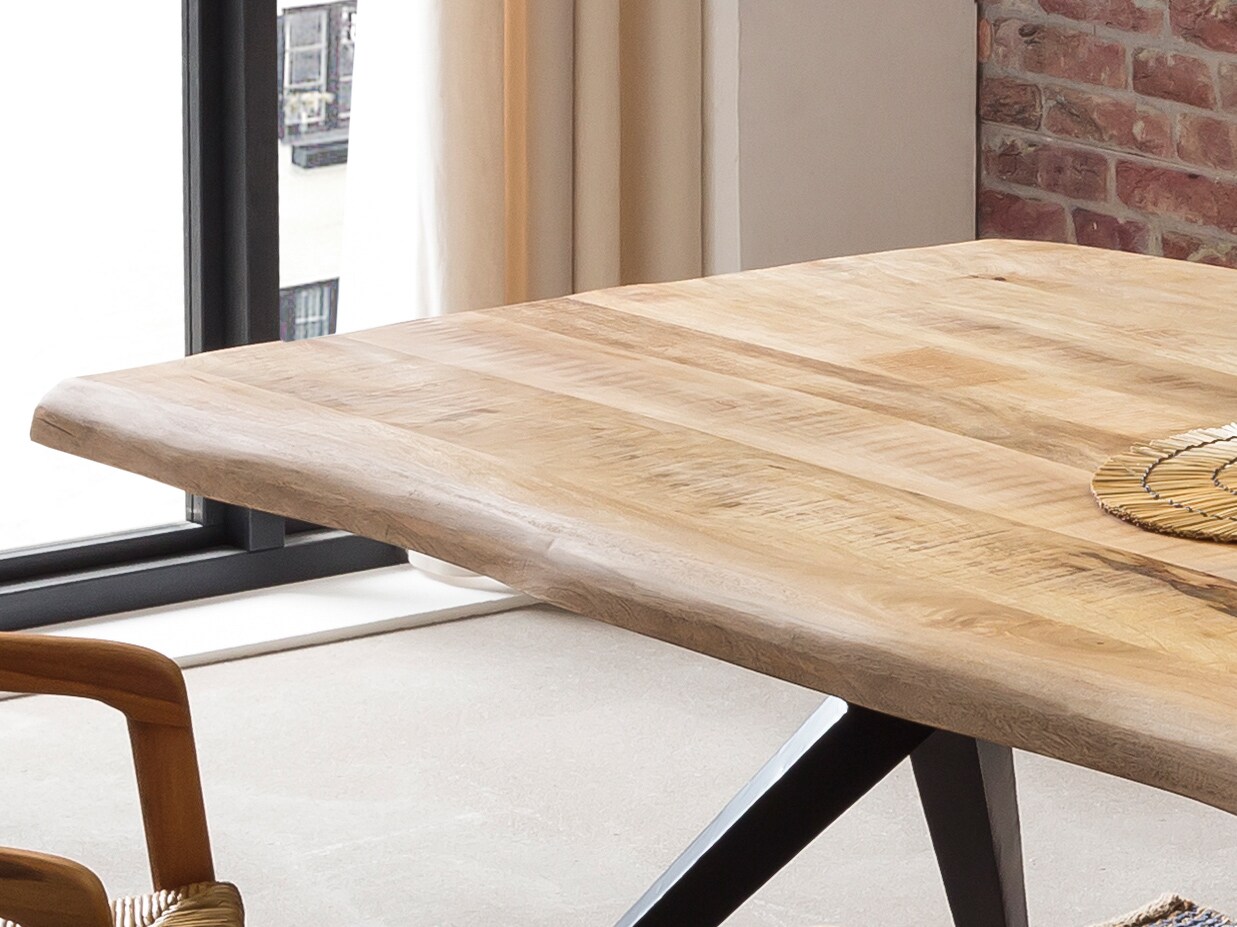 Tisch 240x100 Mango Metall Holztisch Esstisch Speisetisch Küchentisch Esszimmer