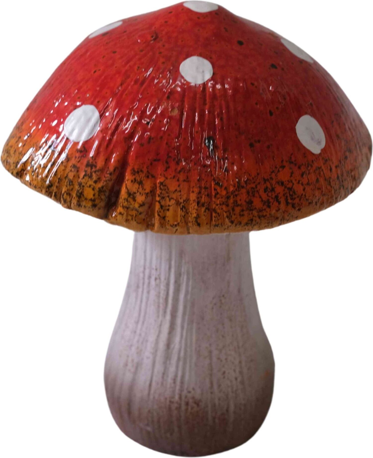 Intratuin tuinbeeld Amber paddenstoel rood / wit 15,5 x 16,3 x 20,7 cm