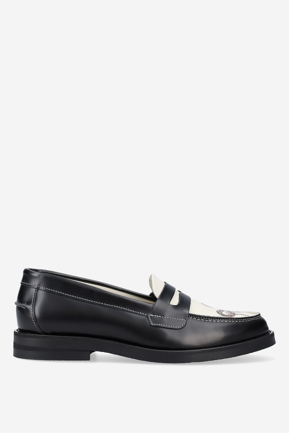 Wilde snake leather penny loafer
