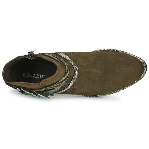 Regard - NAPOLI V3 VELOURS MILITARE - Kaki