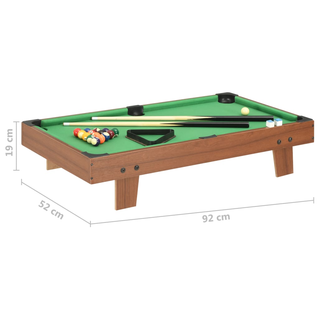 Mesa de bilhar Vidaxl marrom e verde