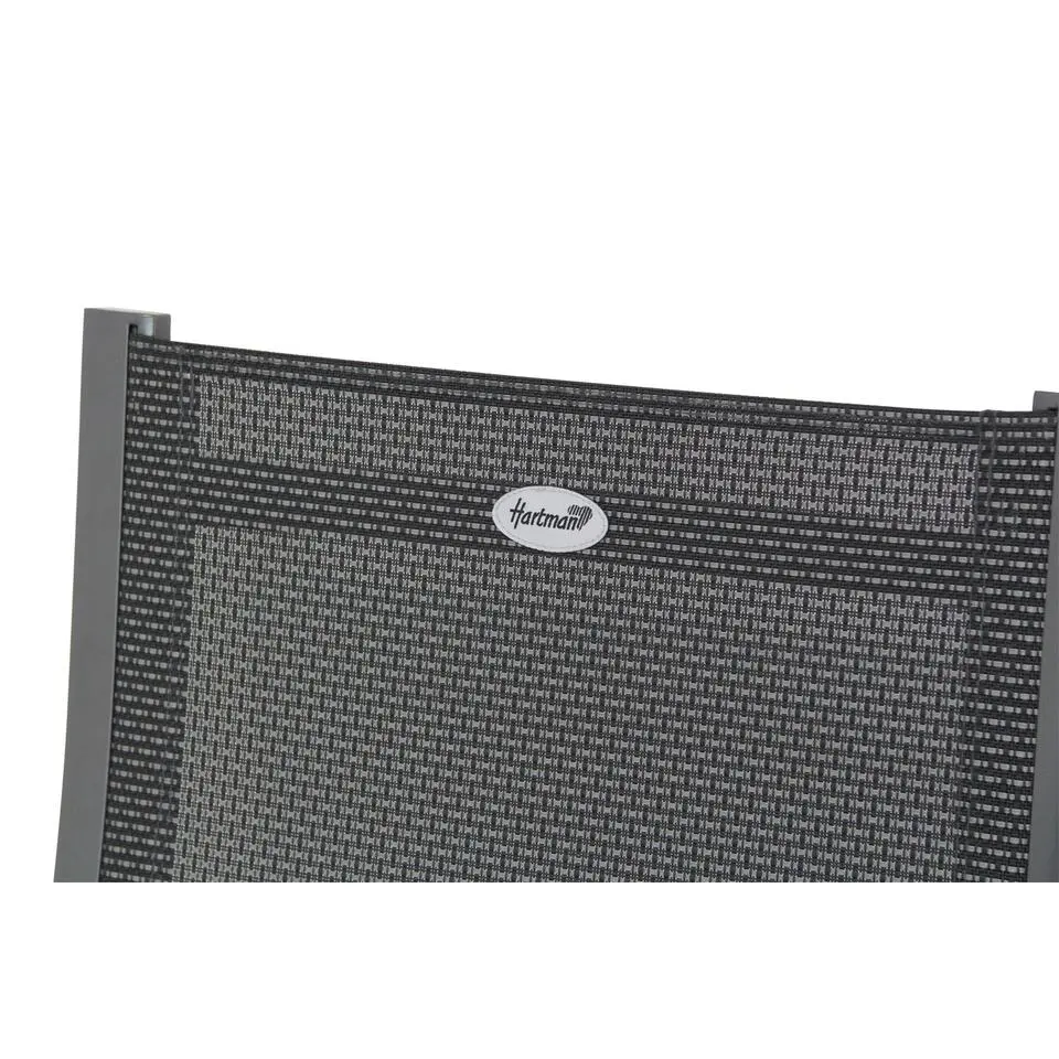 Tuinset 4 personen 90 cm Aluminium/textileen Grijs Hartman Royal
