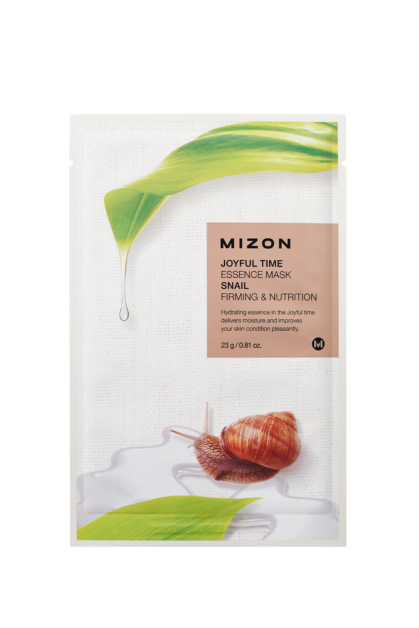 Máscara facial Joyful Time com essência de baba de caracol - Branca