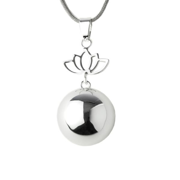 Bola Zwangerschapshanger Zilver Lotus