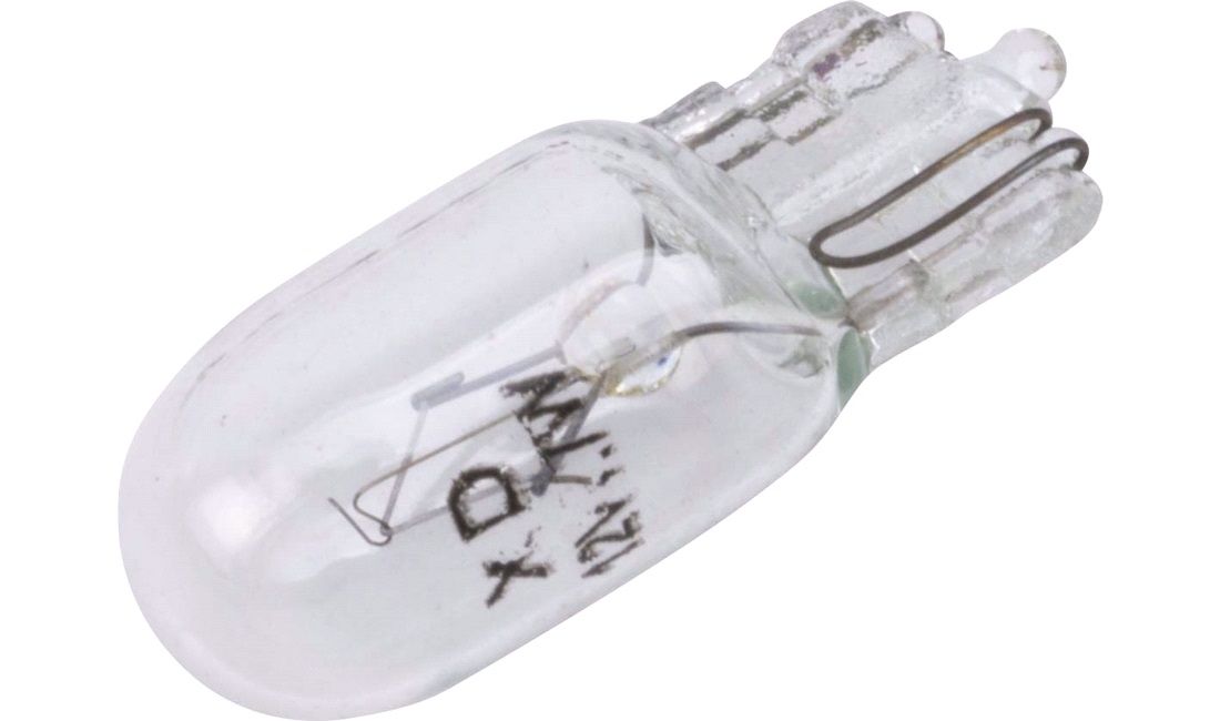 Pære glassokkel T10 12V-1,7W