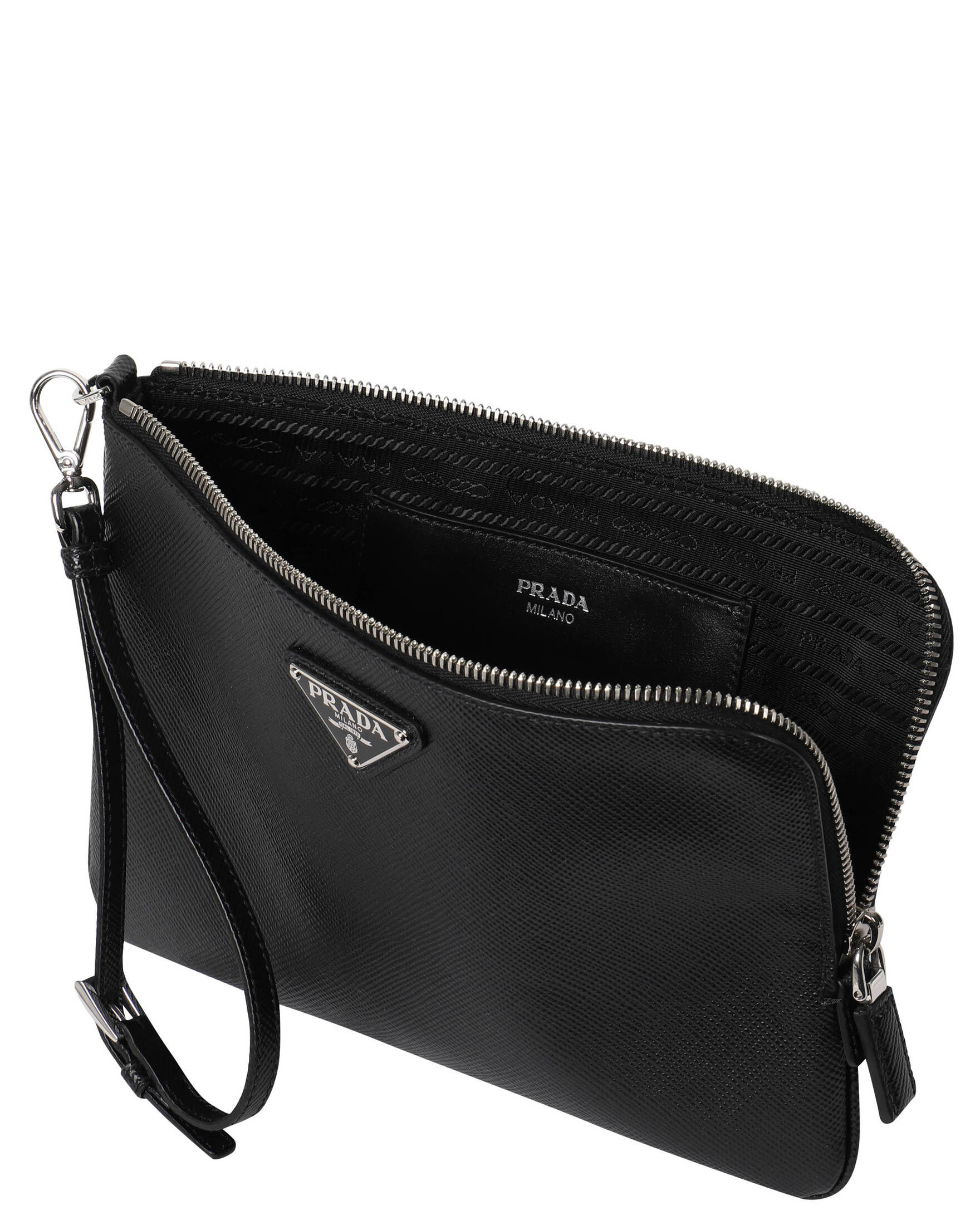 Prada| Kleine Pouch aus Saffiano-Leder