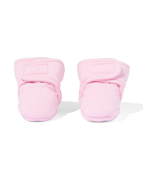 chaussons nouveau-né matelassés rose