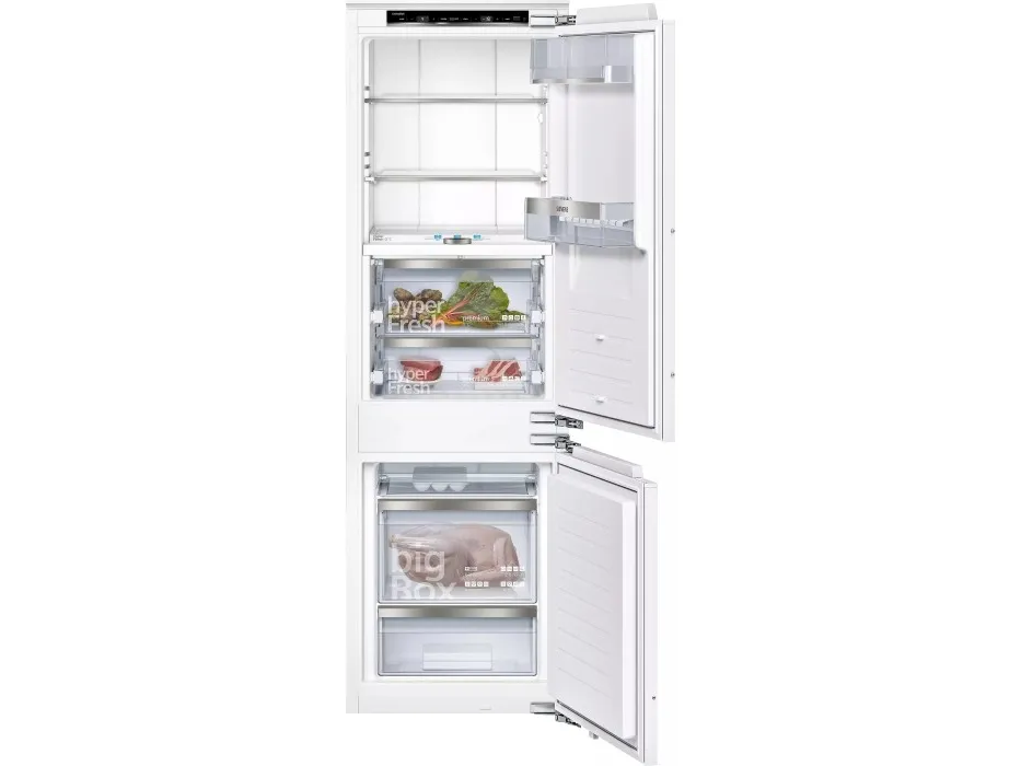 [OUTLET] - Siemens iQ700 KI84FPDD0 - Køleskab/fryser - bund-fryser - til indbygning - niche - bredde: 56 cm - dybde: 55 cm - højde: 177.5 cm - 233 liter - Klasse D - Fladhængsel