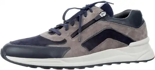 2130 H Gijs blauw combi - maat 12 veterschoen blauw combi - maat 12 Calandschoen