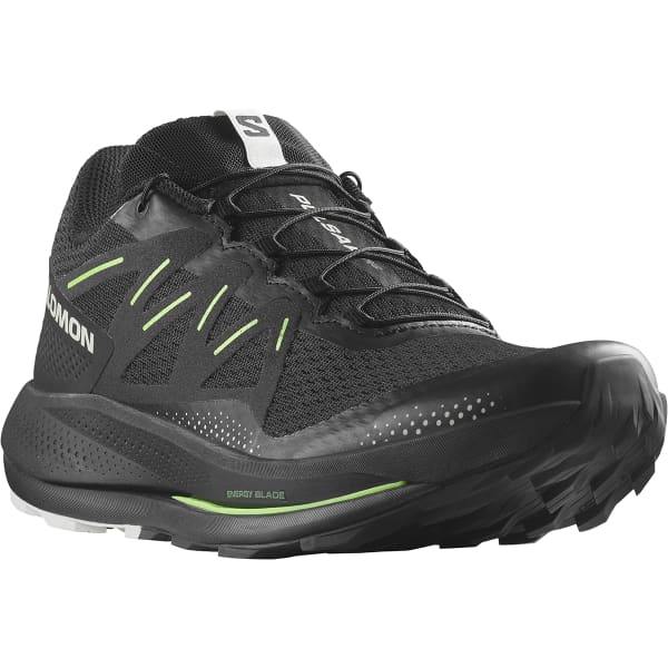 Chaussure trail SALOMON PULSAR TRAIL BLACK/BLACK/GREEN GECKO