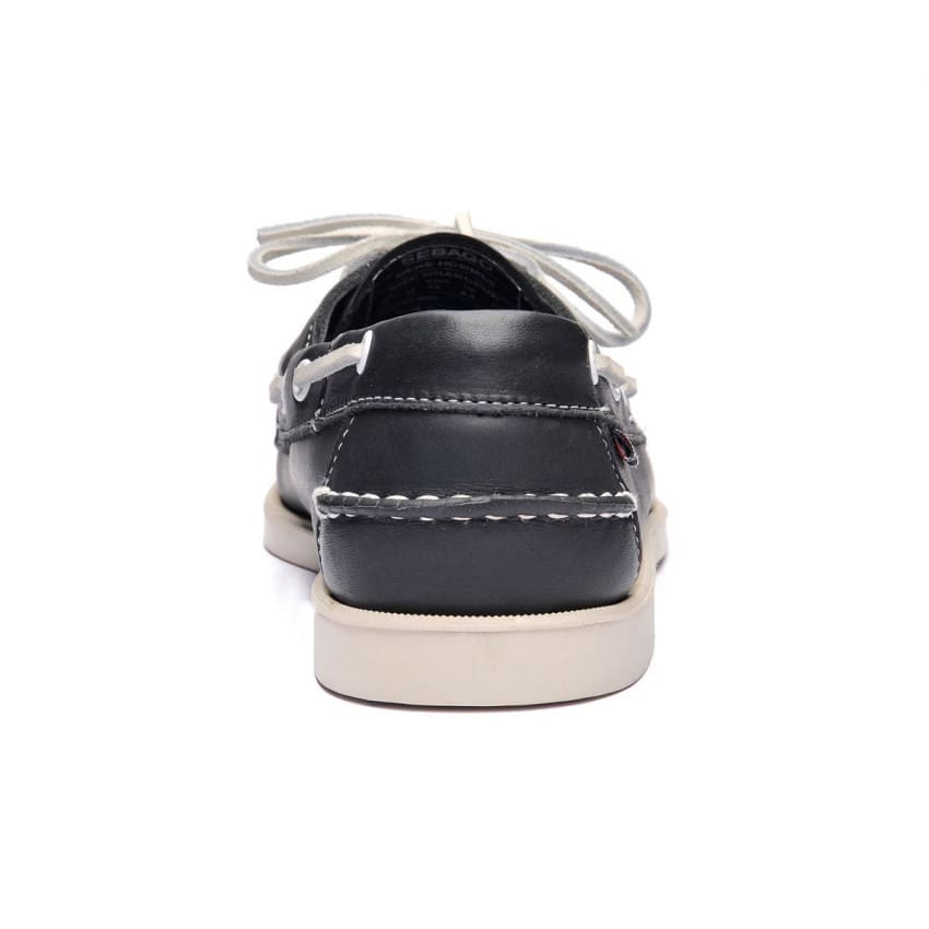 DOCKSIDES CUIR Blue Navy-Chaussures bateau pour homme en cuir marine Portland