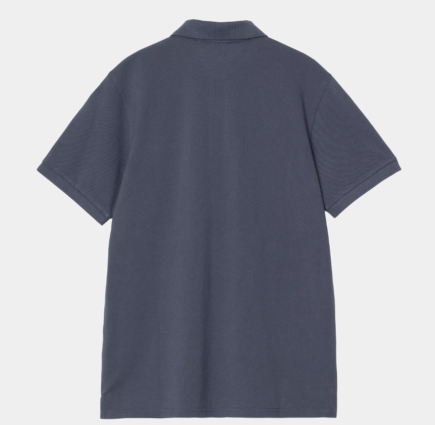 Carhartt WIP SS Chase Pique Polo Dusky Blue / Gold