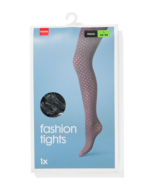 collant fashion avec pois ajourés 30 deniers noir