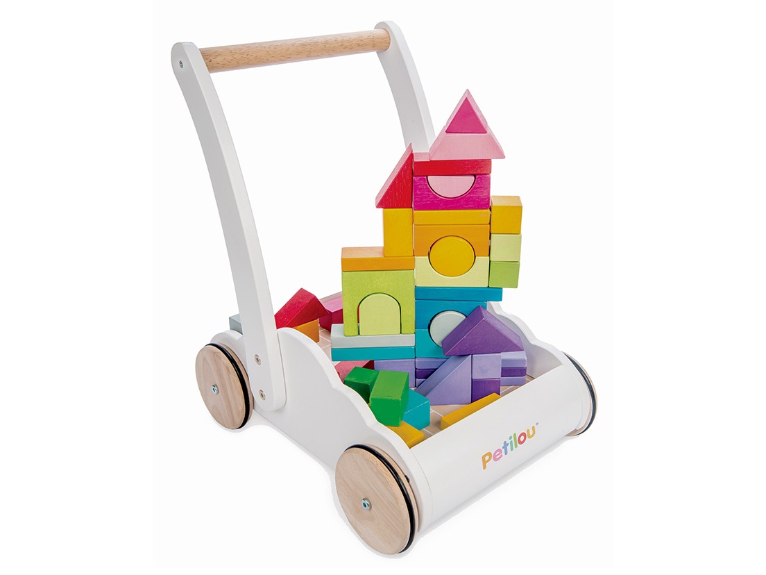 Le Toy Van - Petilou - Gåvogn med klodser (LPL102)