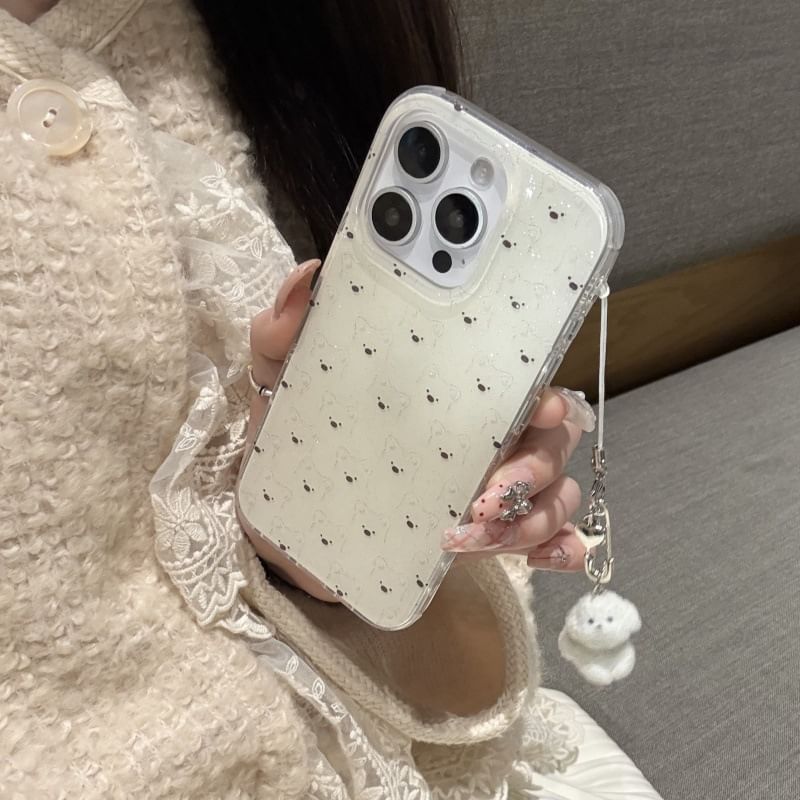 Elliure - Hondenhoesje / Charm / Set - Apple iPhone 16 Pro Max / 16 Pro / 16 Plus / 16 / 15 Pro Max / 15 Pro / 15 Plus / 15 / 14 Pro Max / 14 Pro / 14 Plus / 14 / SE / 13 Pro Max / 13 Pro / 13