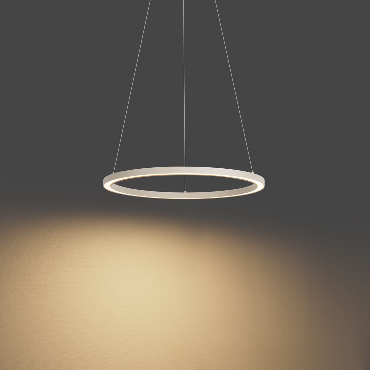 Design hanglamp beige 60cm incl. LED 3-staps dimbaar - Girello
