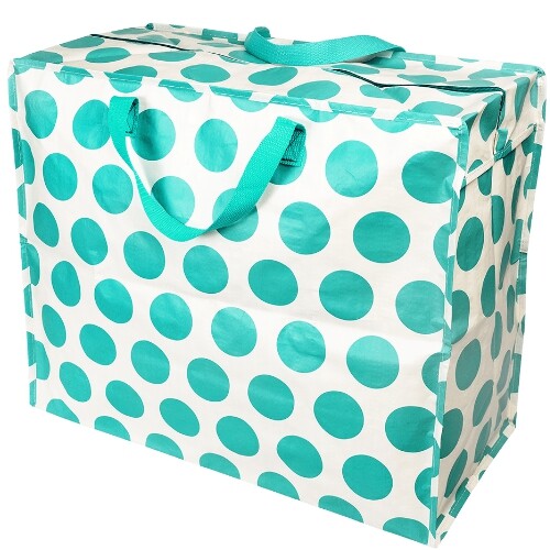 Rex london jumbo opbergtas turquoise on white spotlight