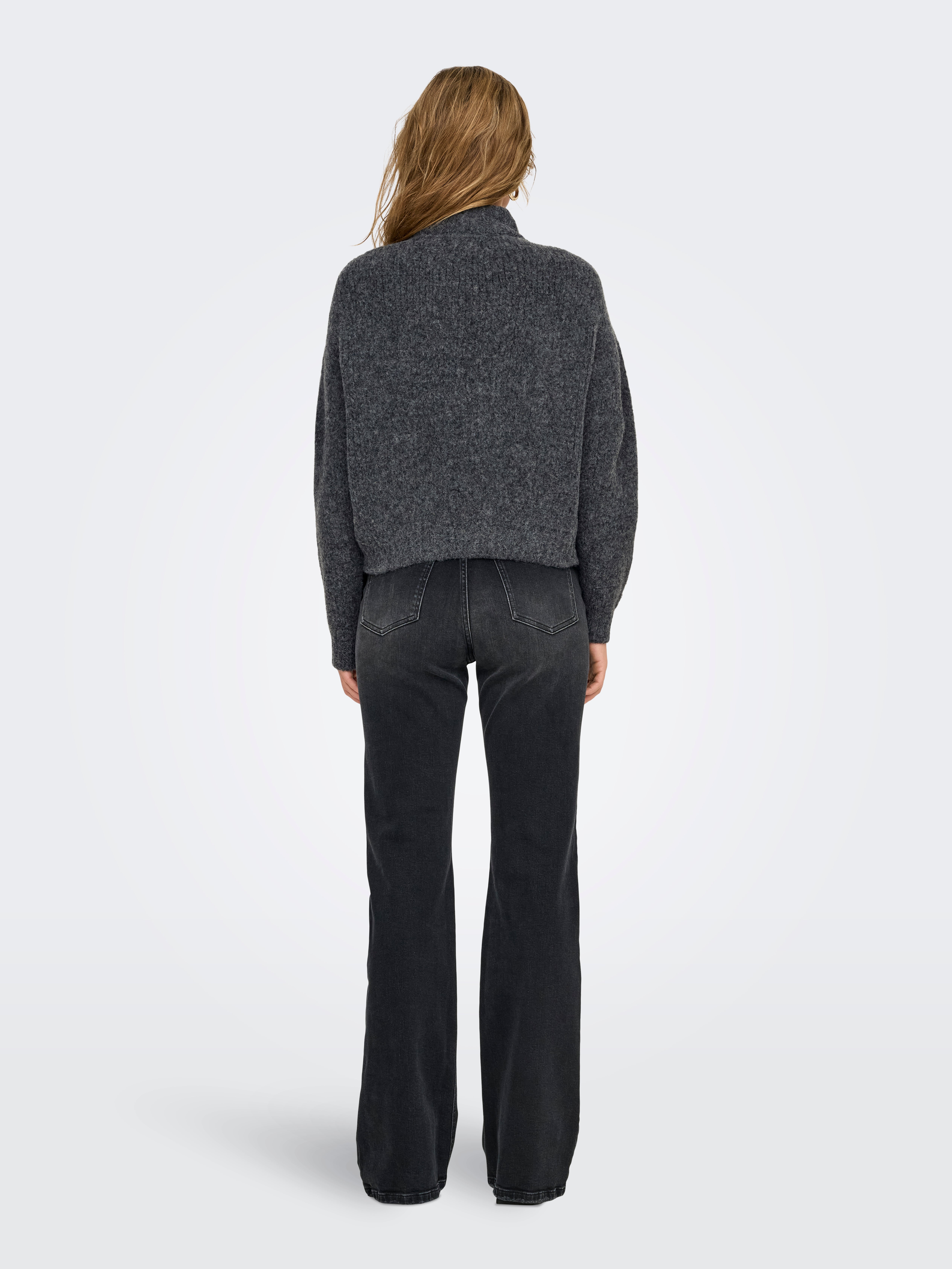 ONLPIE Strickpullover Dark Grey Melange