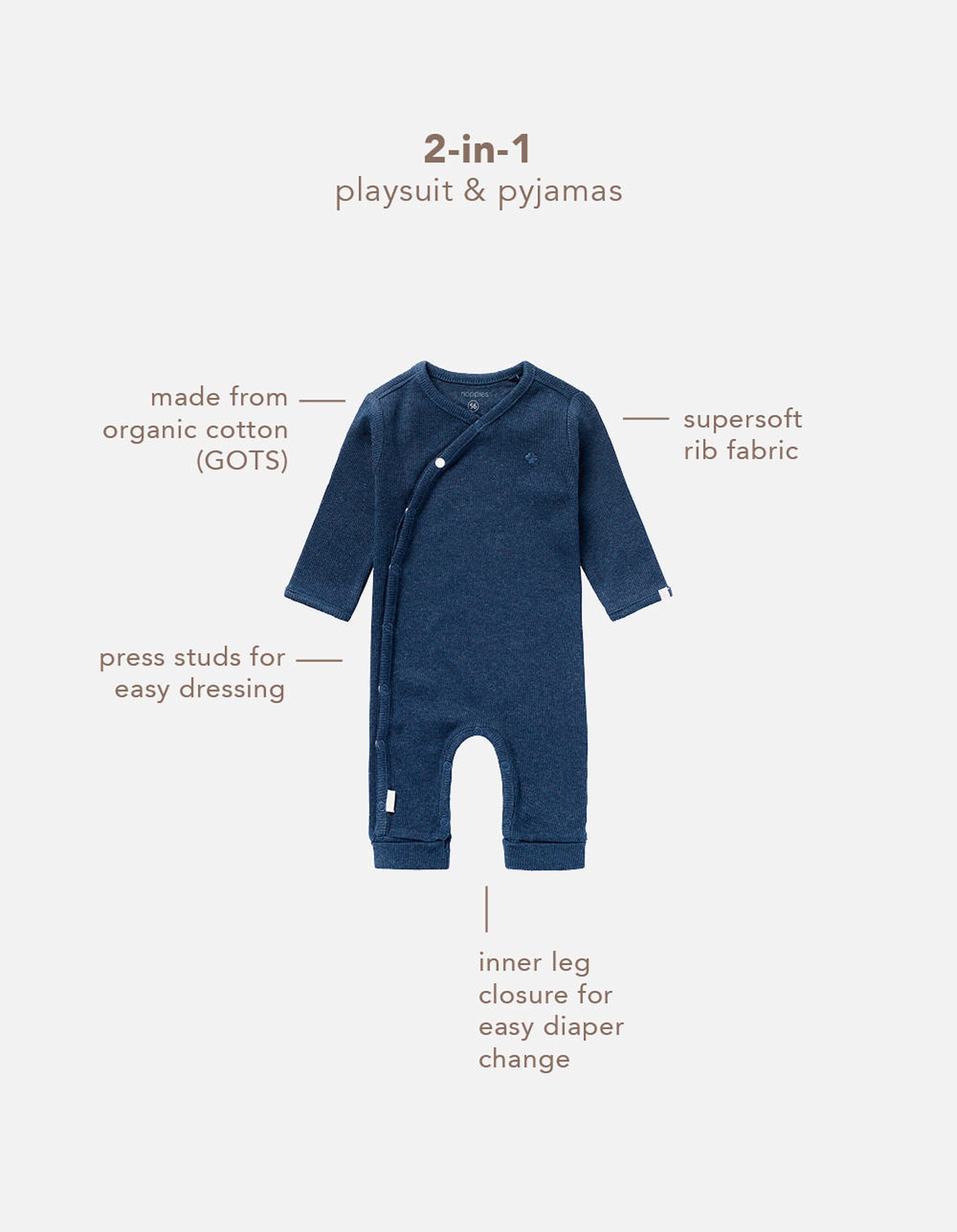 Noppies Baby Strampler Nevis Navy Melange