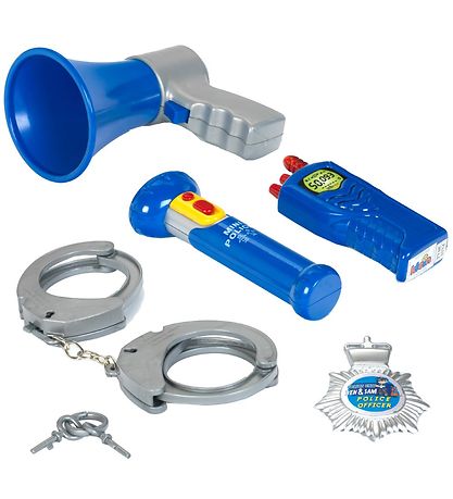 Klein Polizeiset im Koffer - 6 st. - Blau