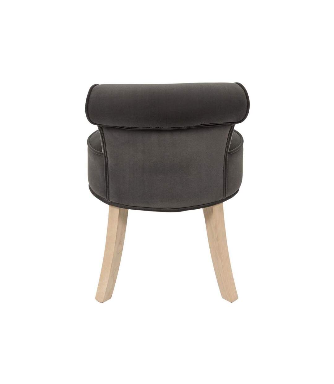 Paris Prix - Tabouret En Velours eleonor 58cm Gris