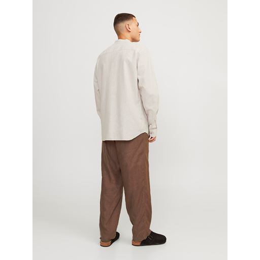 Jack&Jones Summer Band Linen Blend Skjorte, Crockery, M