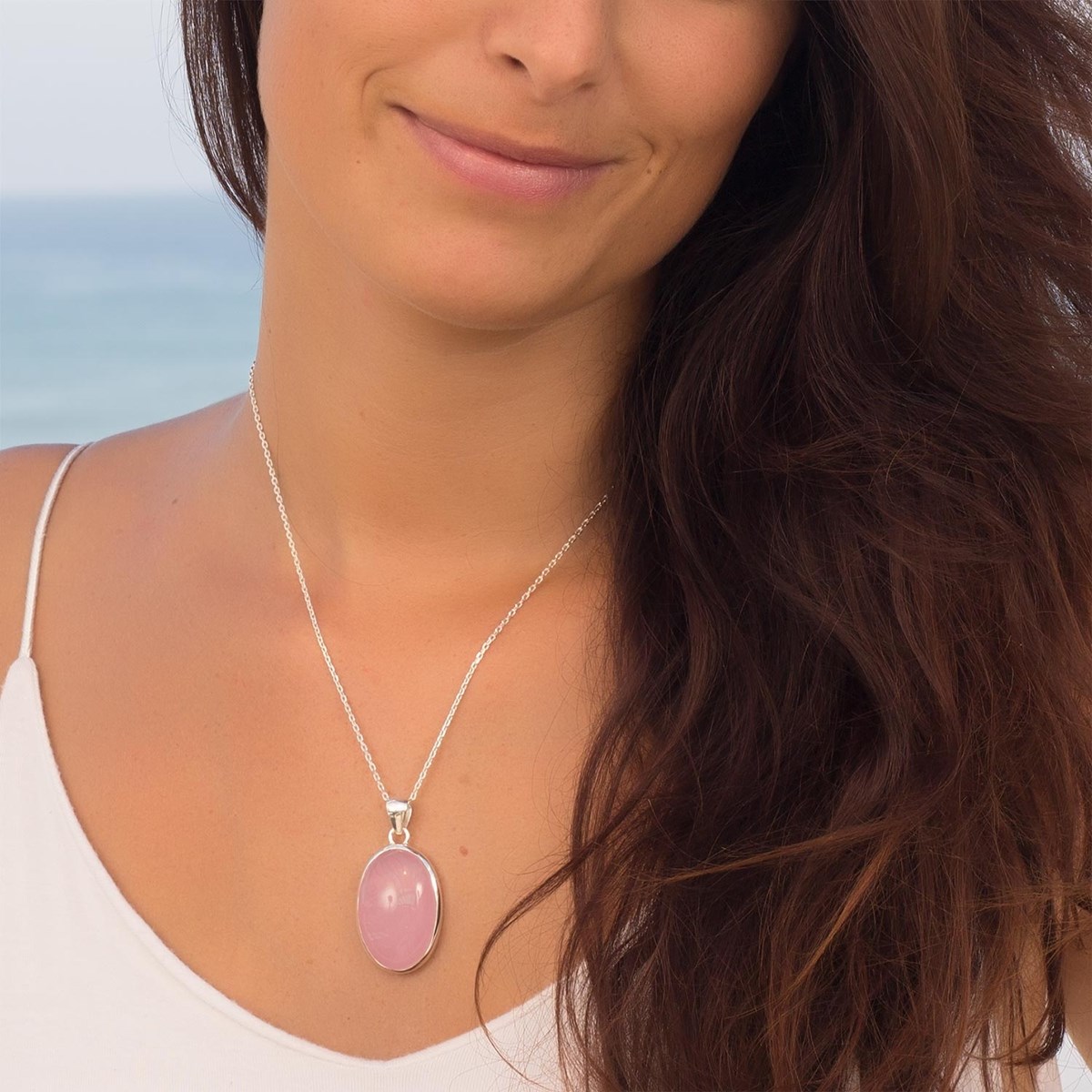 Achetez dès maintenant ce superbe pendentif en quartz rose véritable - Bijou unique et fait main