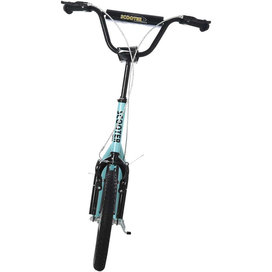 HOMCOM Kinderroller mit Handbremse blau