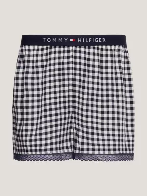Shorts de pijama TH Original com estampa e detalhes em renda