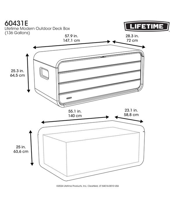 Lifetime Kunststoff-Gartenbox Space L, 515