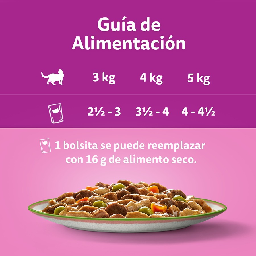 4 sachês de 85g de molho Whiskas Tasty Mix Chef's Selection para gatos