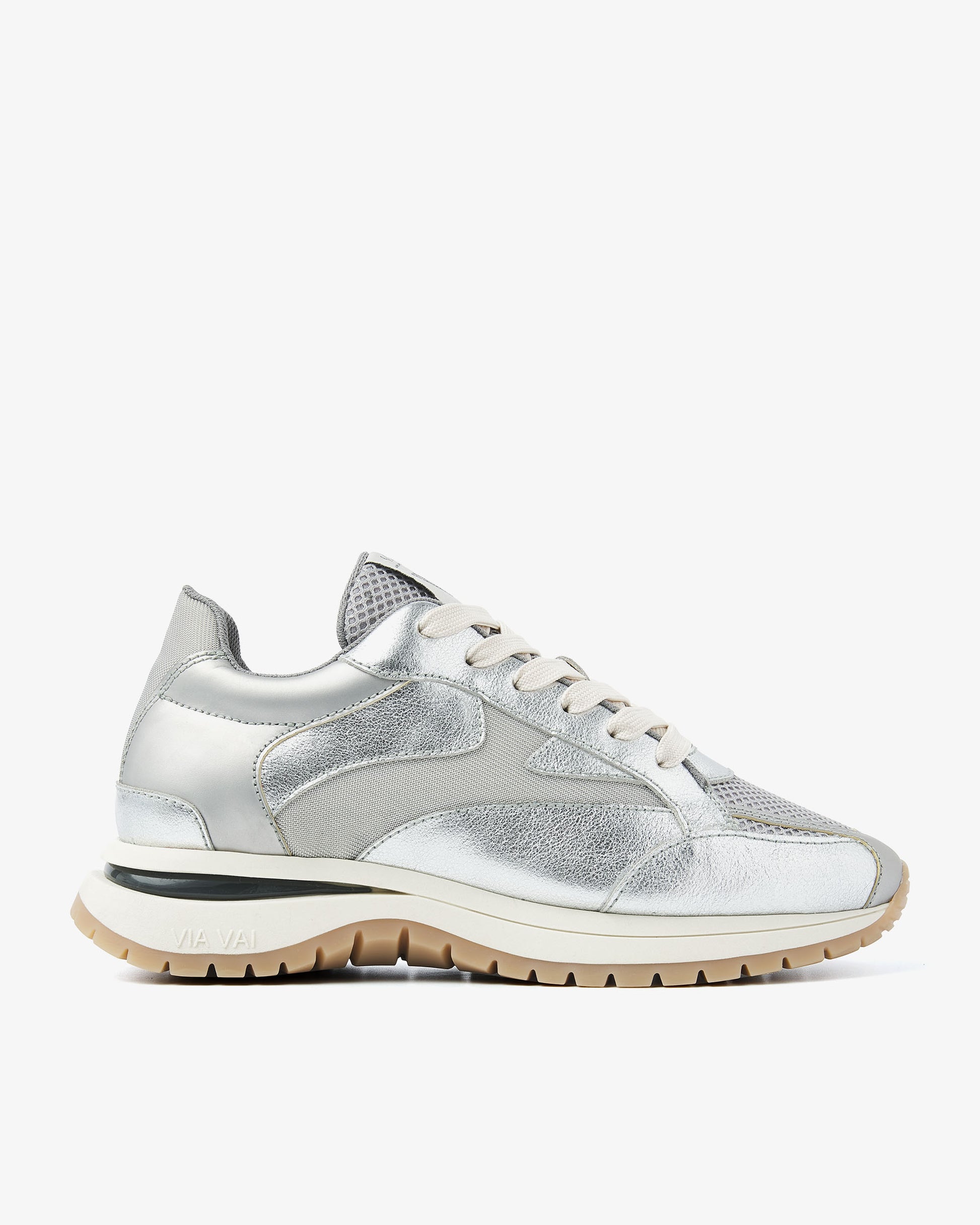 VIA VAI zilveren dames sneakers Usher Riggs