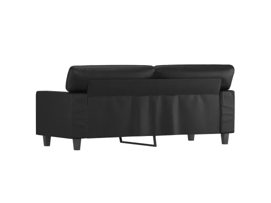 Canapé à 2 places Noir 140 cm Similicuir