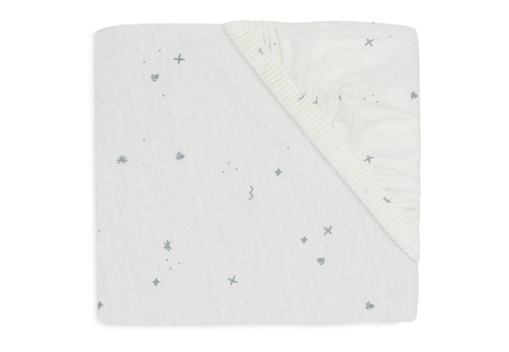 jersey wieg hoeslaken Twinkling - Sea Green