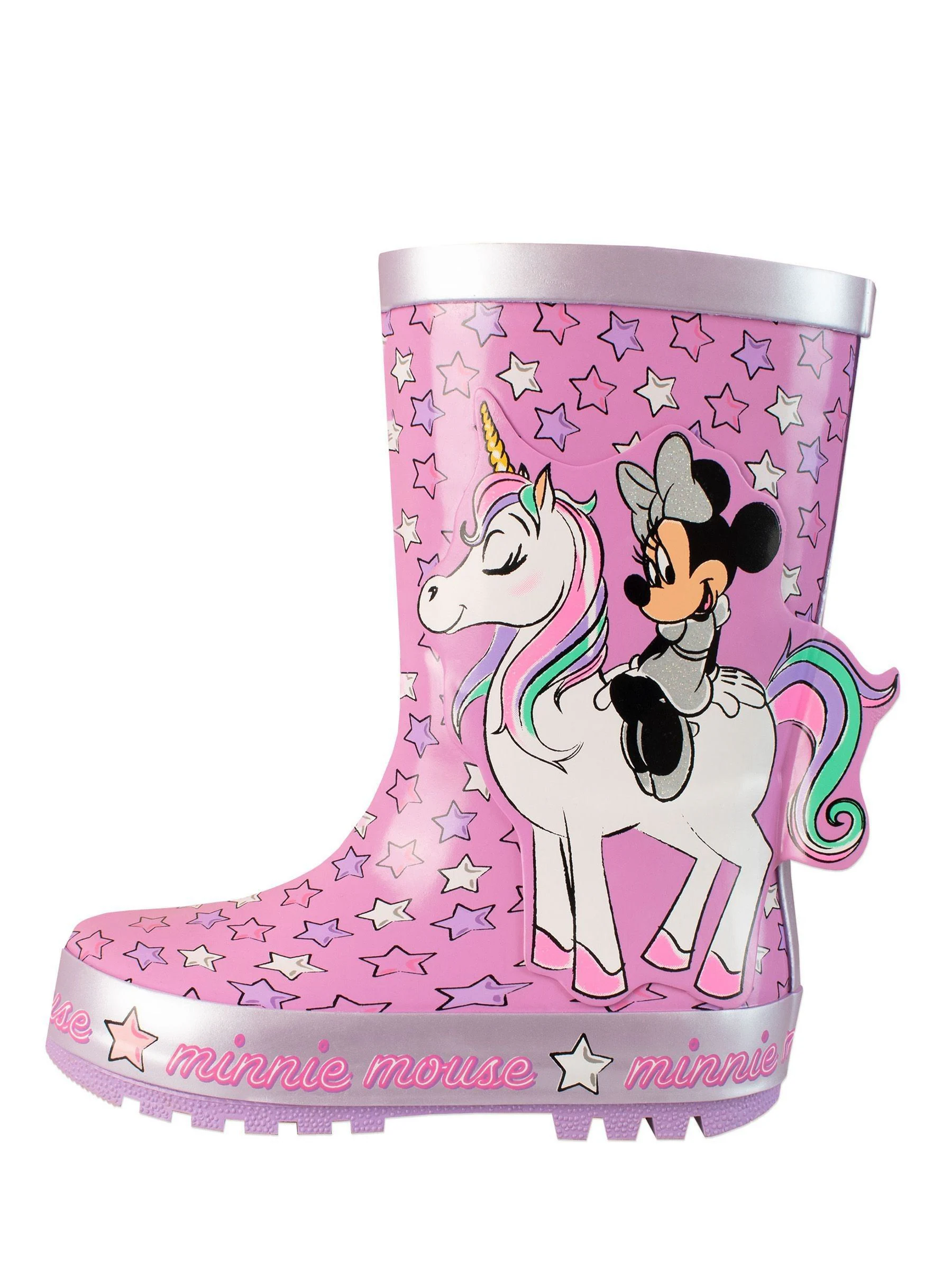 Minnie Mouse-figuur Laarzen met eenhoorn Print