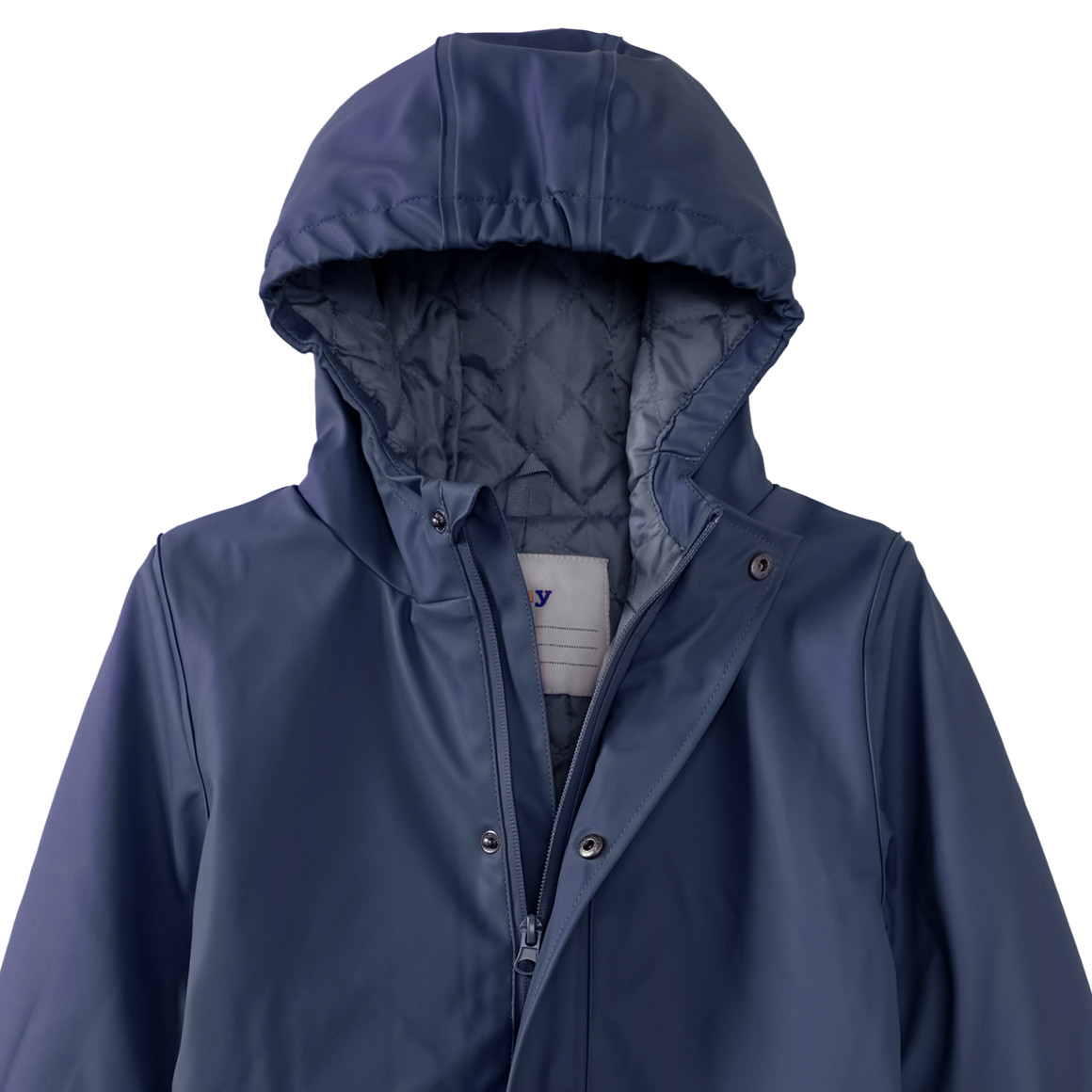 Famy Kinder Regenoverall mit gestepptem Futter dunkelblau