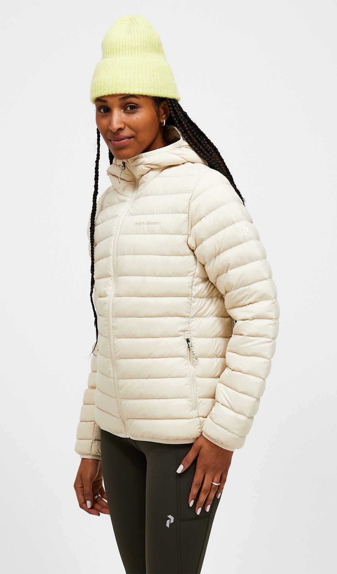 Down Liner Hood Jacket Dame Sand Fog