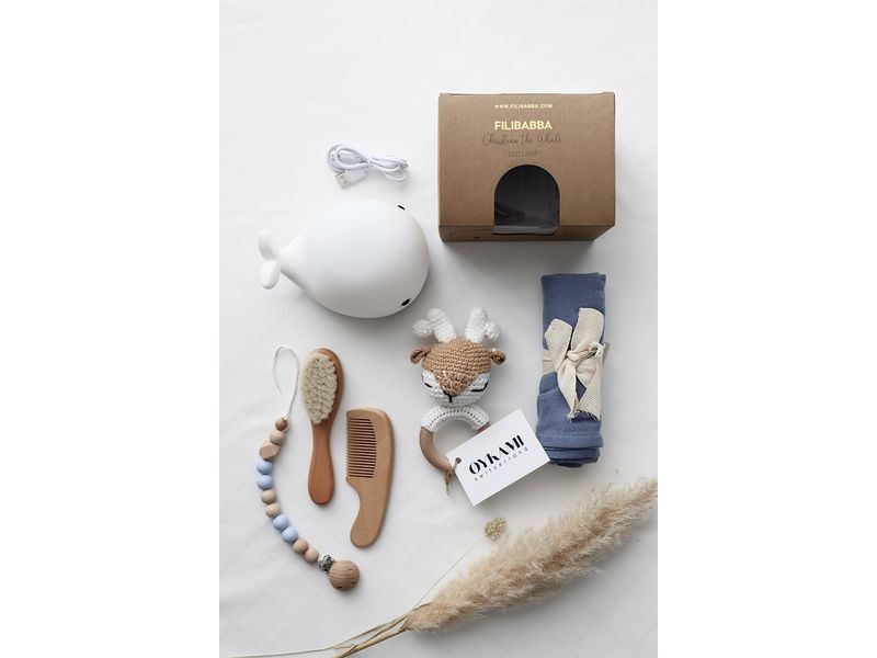 Oykami Geschenkset Athen Junge mit Wal Geschenkbox zur Geburt