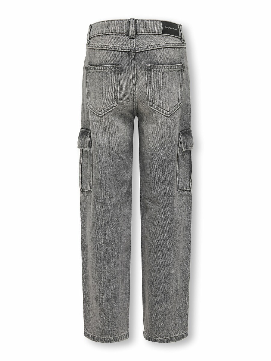 SOMENTE PARA CRIANÇAS<br>Calça jeans cargo reta