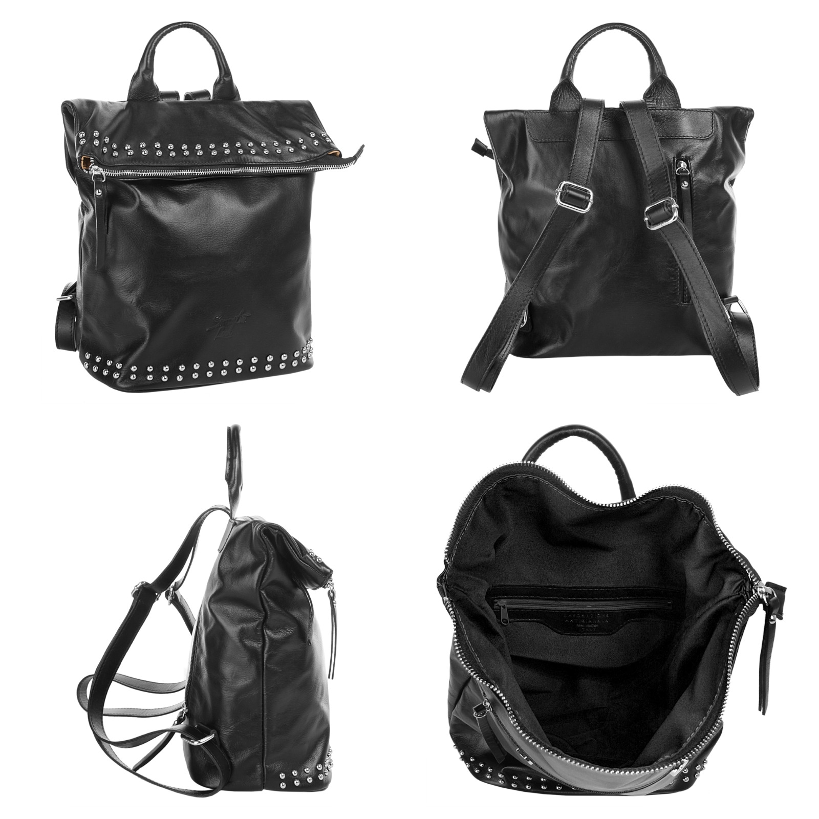 Samantha Look Cityrucksack echt Leder, Made in Italy