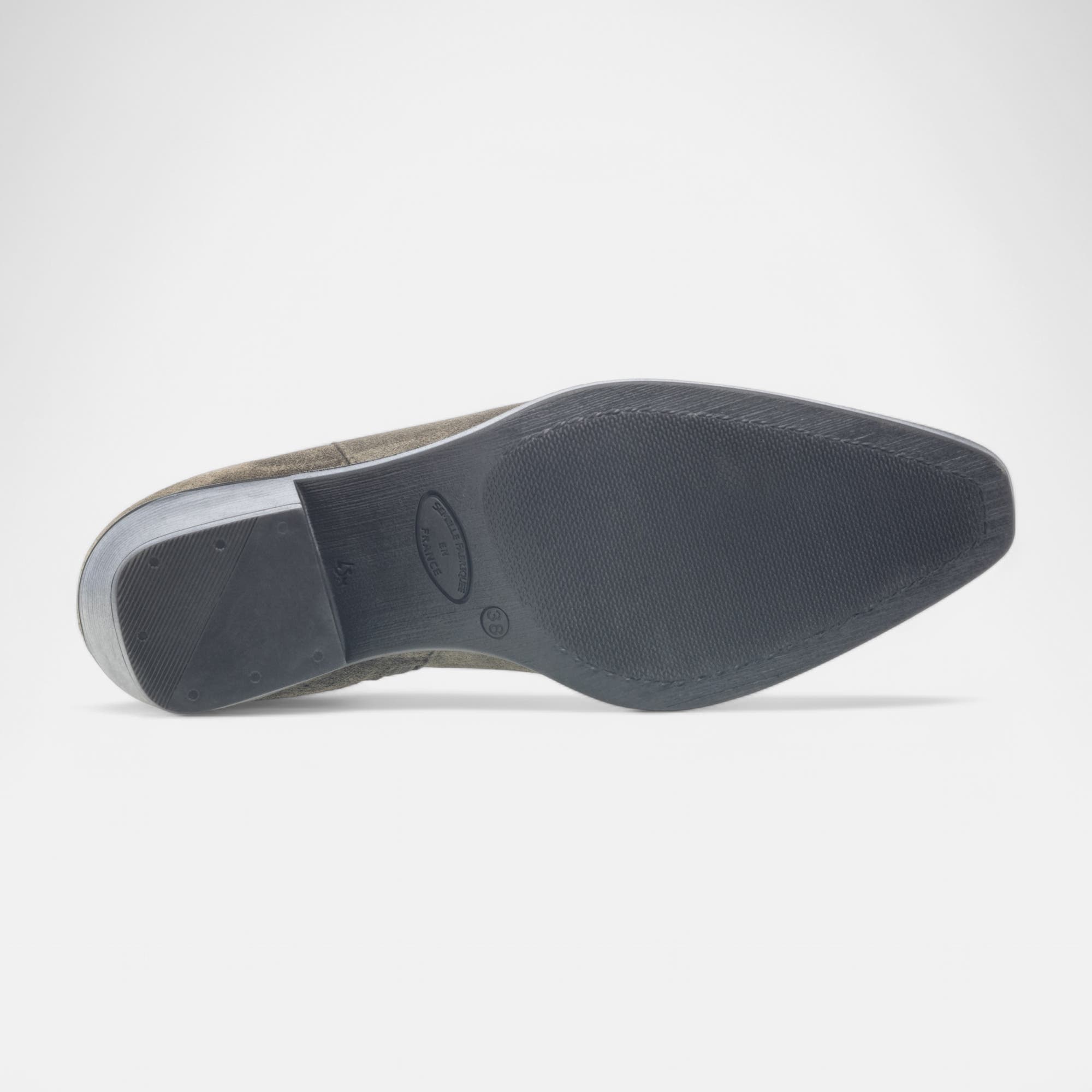 Santiags à talon Femme en cuir kaki