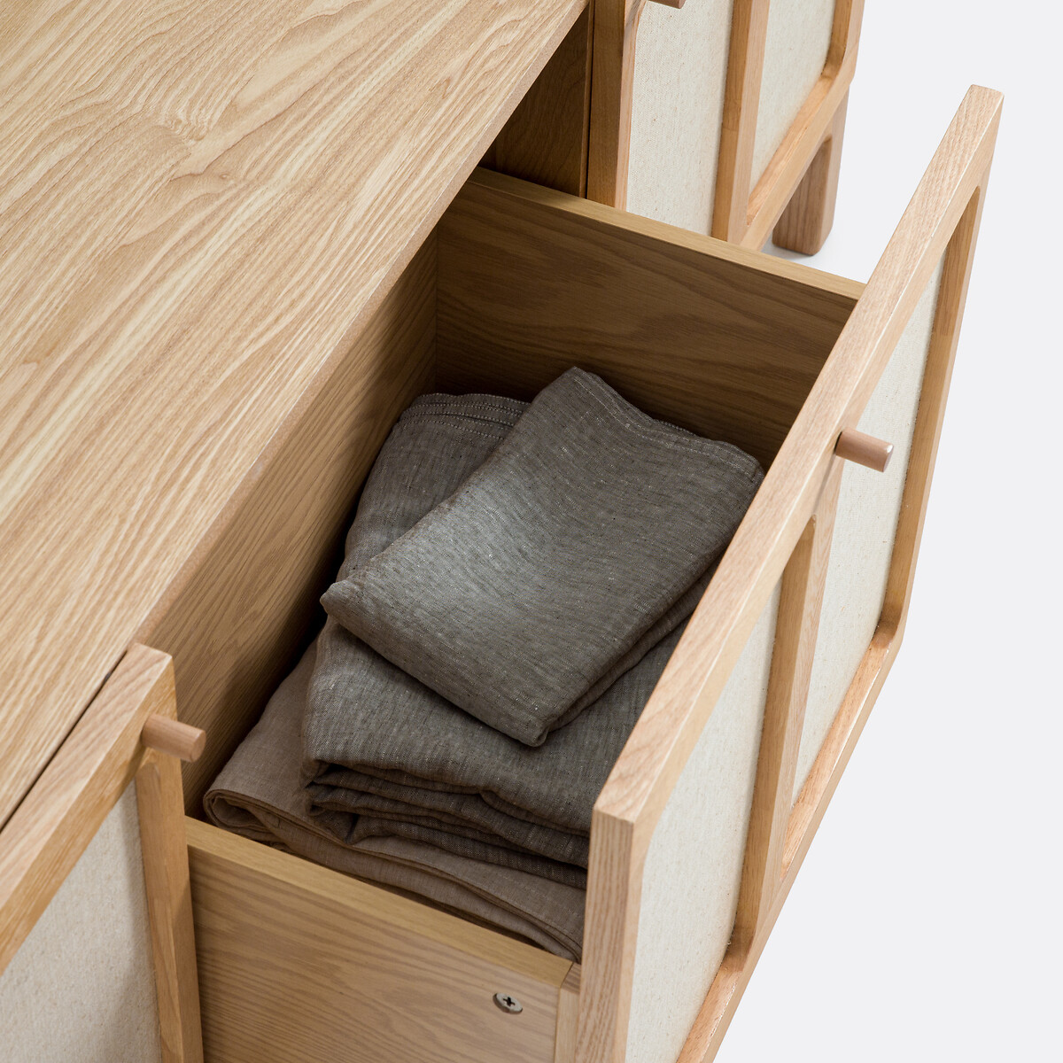 LA REDOUTE INTERIORS<br>Armário para TV e Hi-Fi, freixo e linho Esmara