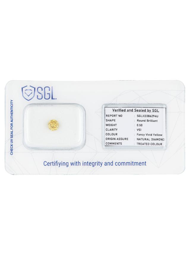 Brillant, Gelb, 0,5 ct.