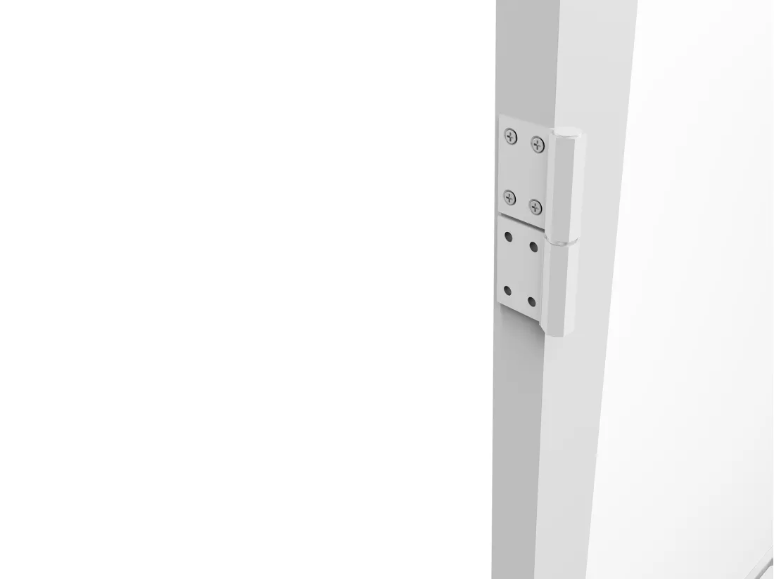 Bloc porte réversible en aluminium et verre trempé - H204 x L73 cm - Blanc - LOXTON
